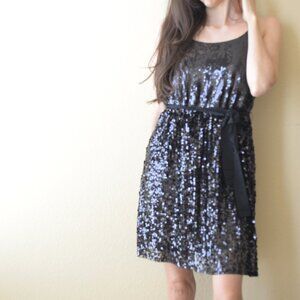 Sequin Elegant Little Black Dress